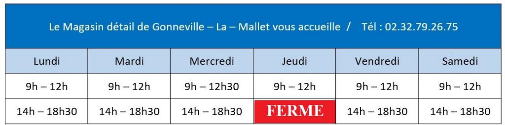 horaire gonneville